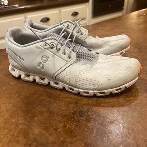 On Running Women's Cloud Athletic Shoes in Light Gray